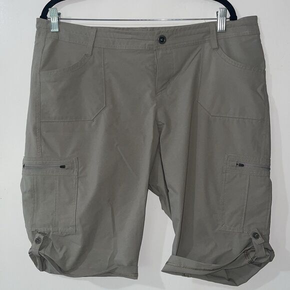 Kuhl Women's Outdoor Performance Horizn Horizon Short Gray Khaki Tan Size 16 - Picture 1 of 9